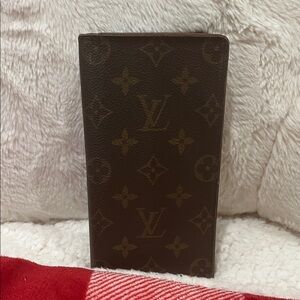Louis Vuitton Classic Brown Card Holder with wear and tear